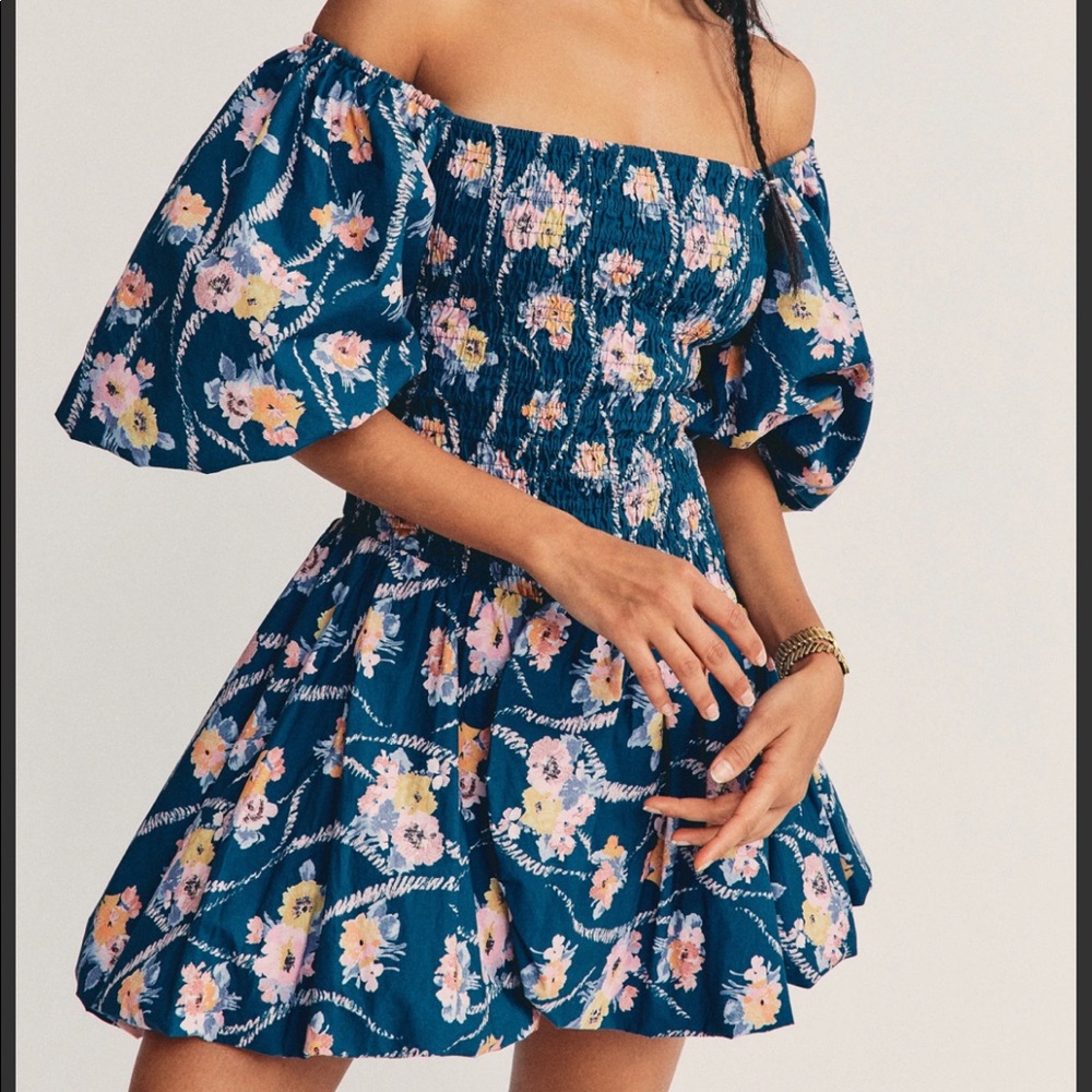 NWT LoveShackFancy Asa Smocked Mini Dress $375